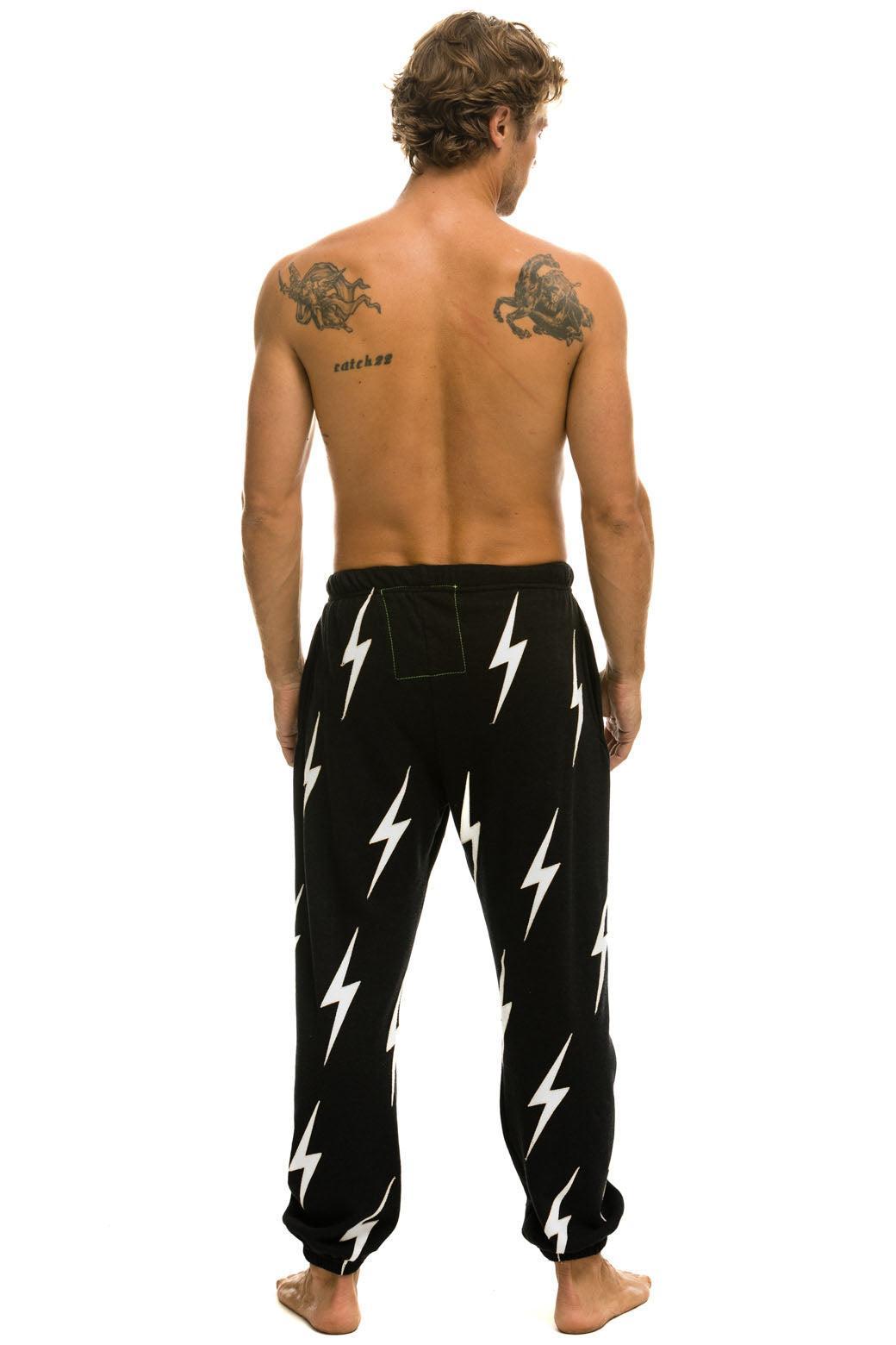 BOLT STITCH REPEAT SWEATPANTS - BLACK // WHITE Male Product Image