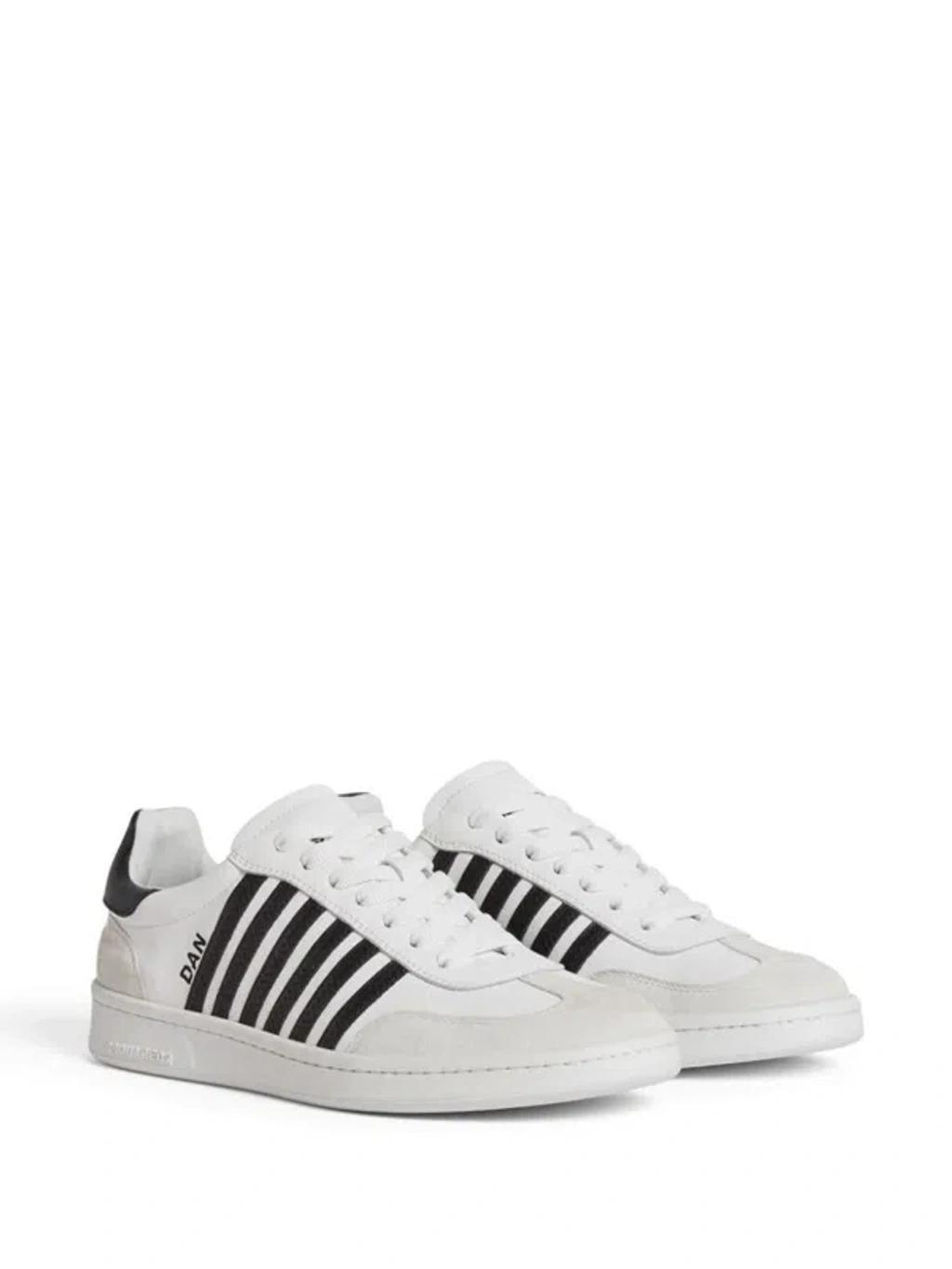 DSQUARED2 White Leather Sneakers Product Image