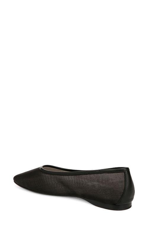 Leah Mesh Square-toe Ballerina Flats In Black Product Image