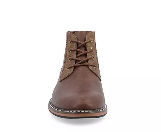 VANCE Franco Mens Plain Toe Chukka Boots Brown Product Image