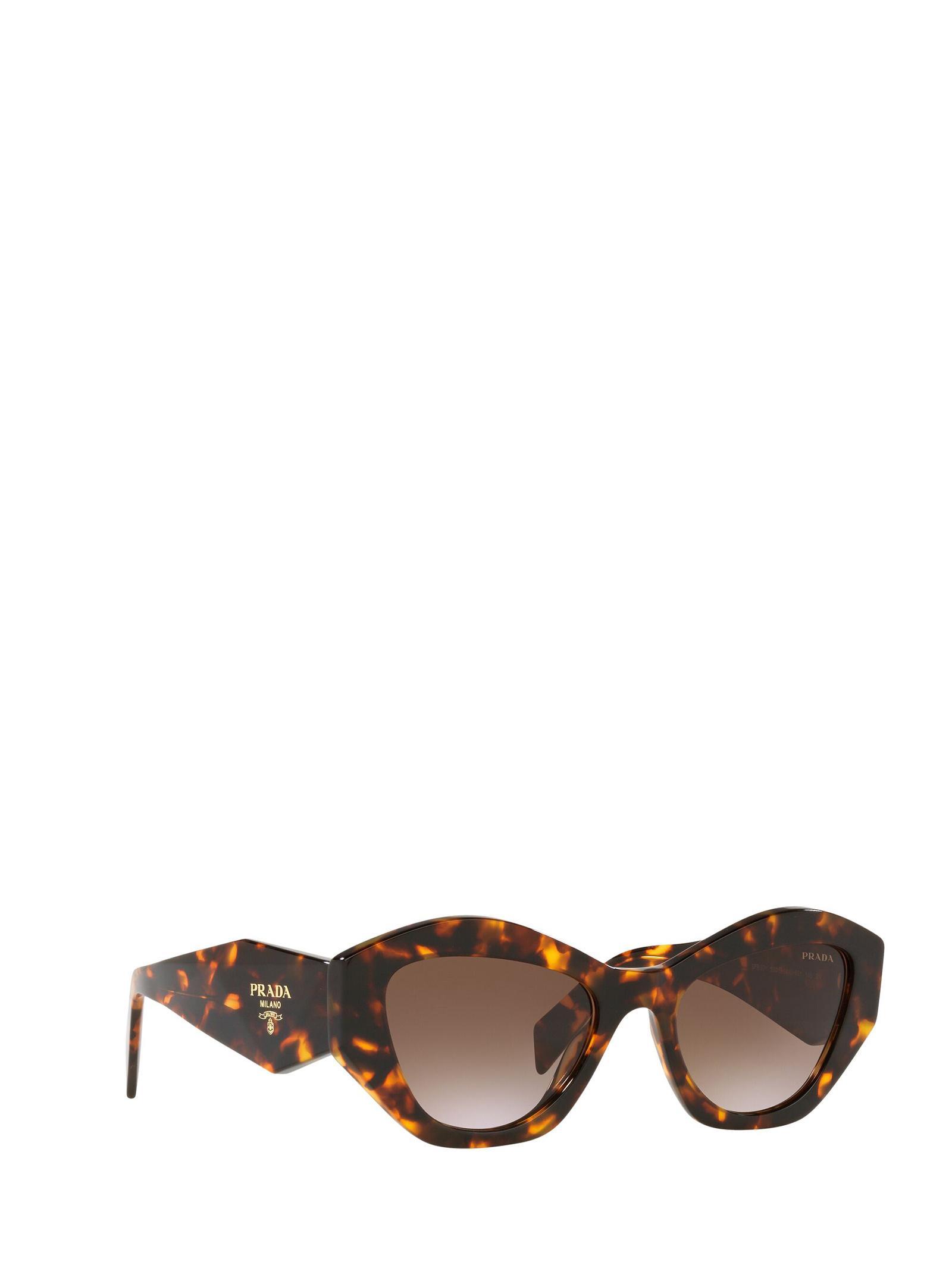 PRADA Eyewear Logo-printed Angular-frame Sunglasses In Brown Product Image