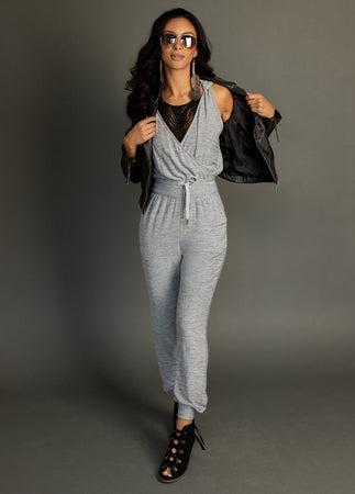 Baylee Jumpsuit in Heather Charcoal Product Image