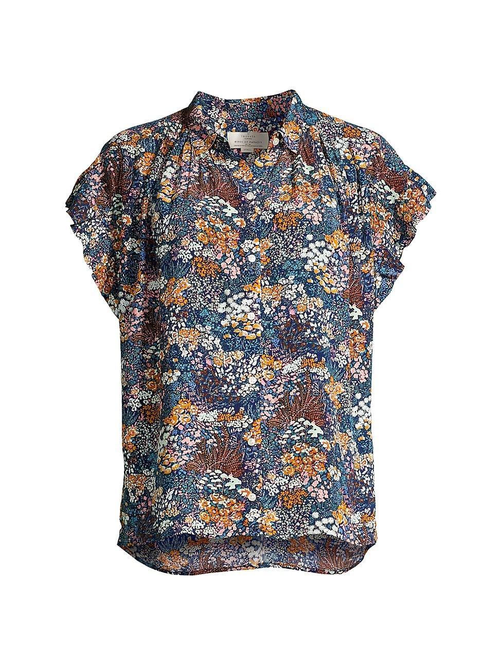 Womens Marianne B Floral Ruffled Top Product Image