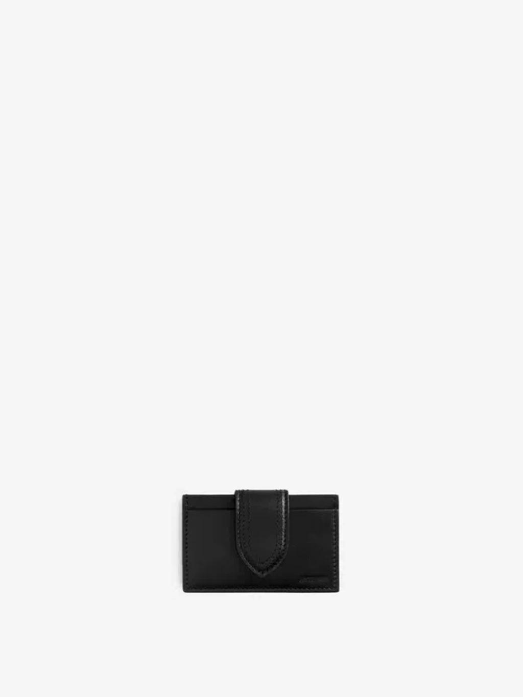 JACQUEMUS Debossed-logo Polished-finish Cardholder In Embossed Logo Product Image