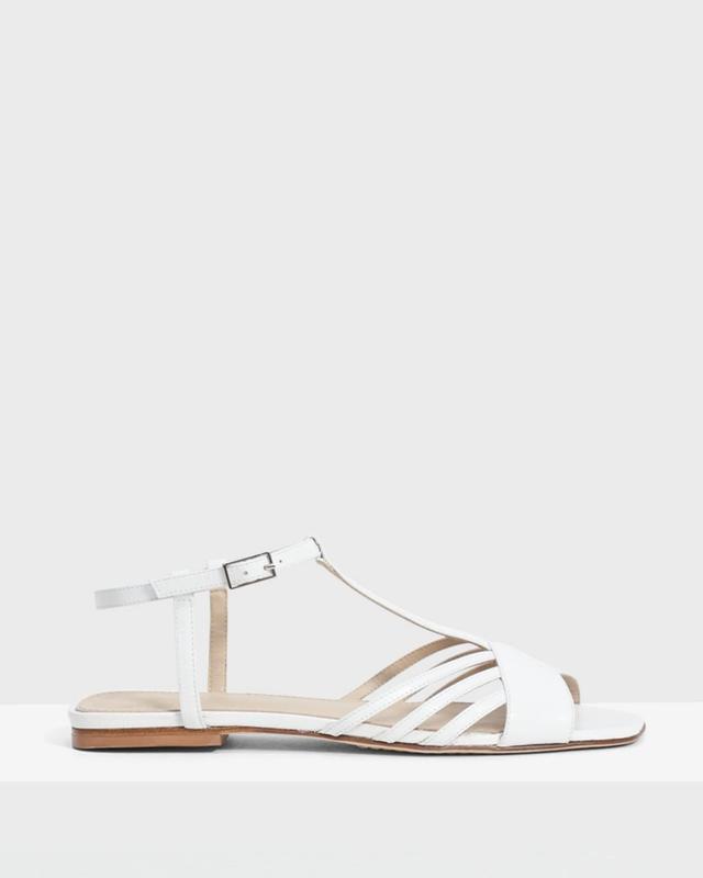 V Strap Sandal in Leather Product Image