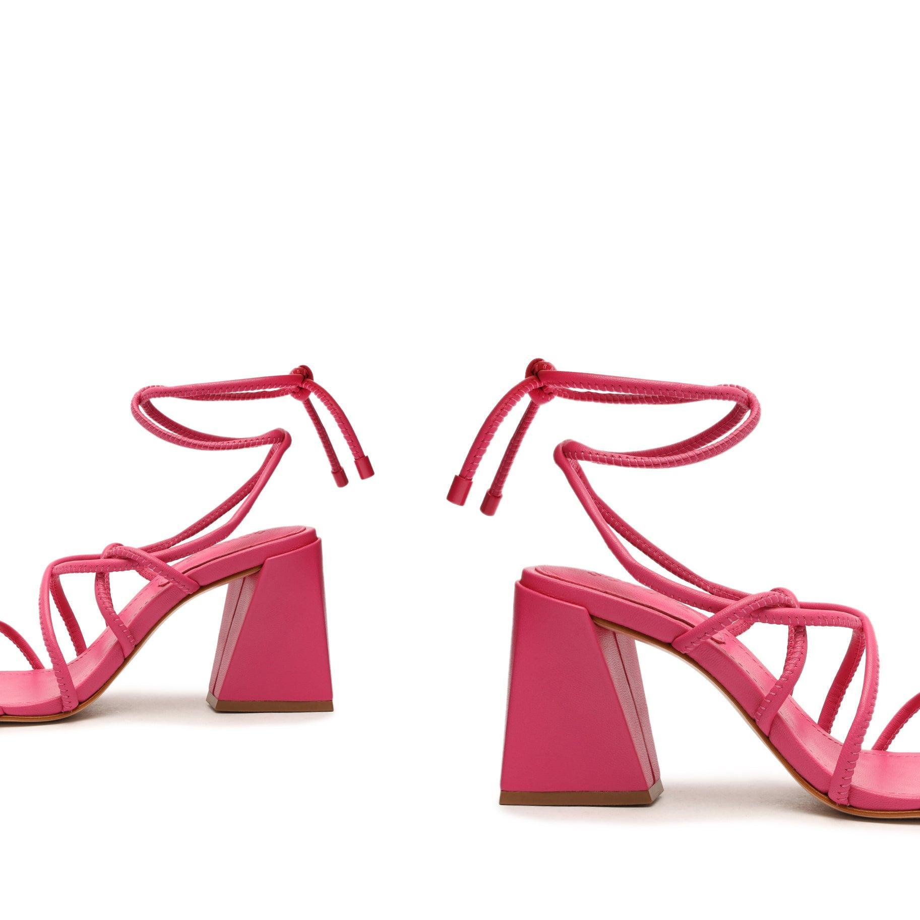 Fernanda Sandal - 8 Hot Pink Faux Leather Product Image