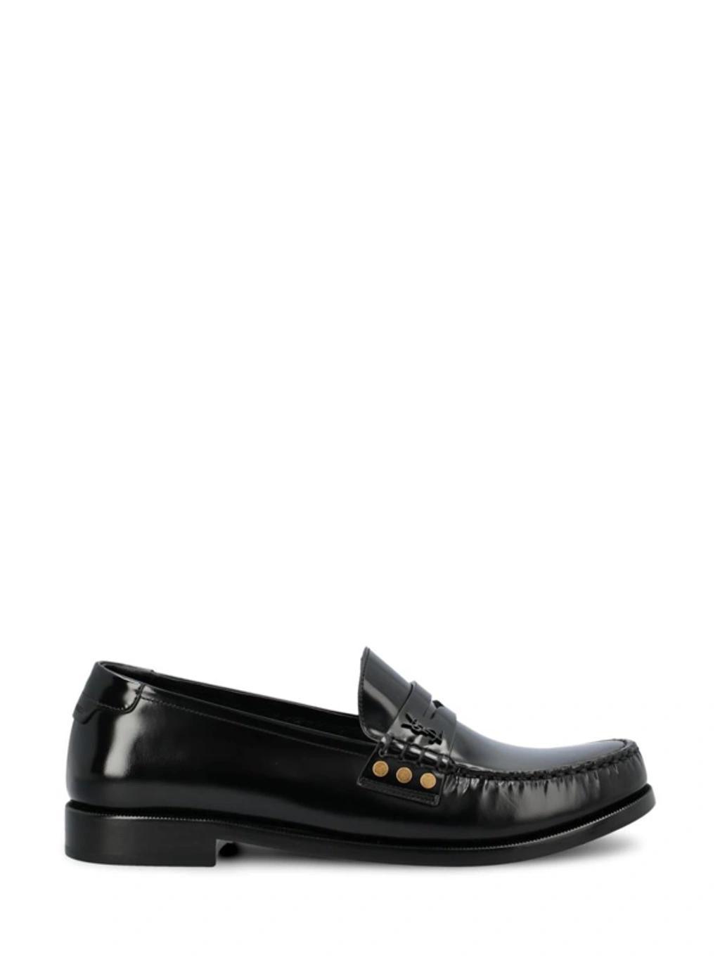 SAINT LAURENT Loavers Shoes In Nero Product Image