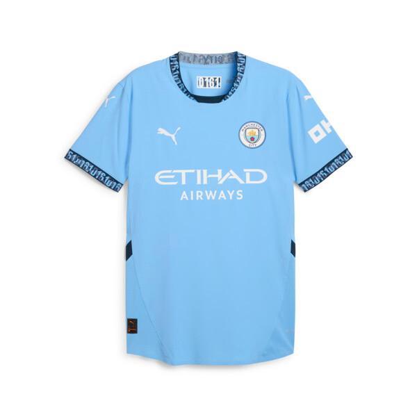 PUMA Manchester City 24/25 Men's Authentic Home Soccer Jersey in Team Light Blue/Marine Blue Product Image