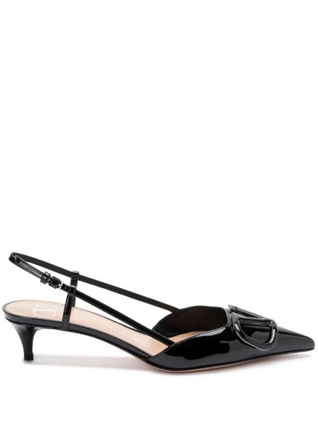 Slingback Logo Heels 40 In Black Product Image