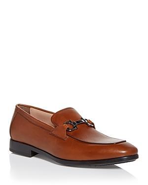 Ferragamo Mens Ree Double Gancini Bit Leather Loafers - Wide Product Image