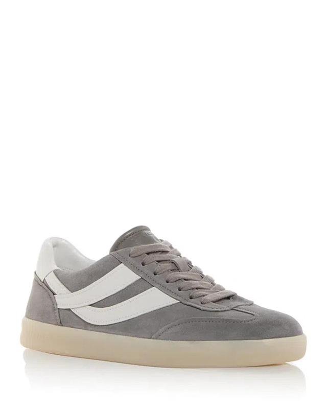 VINCE Men's Oasis Leather Lace Up Sneakers In Light Smoke Grey Product Image