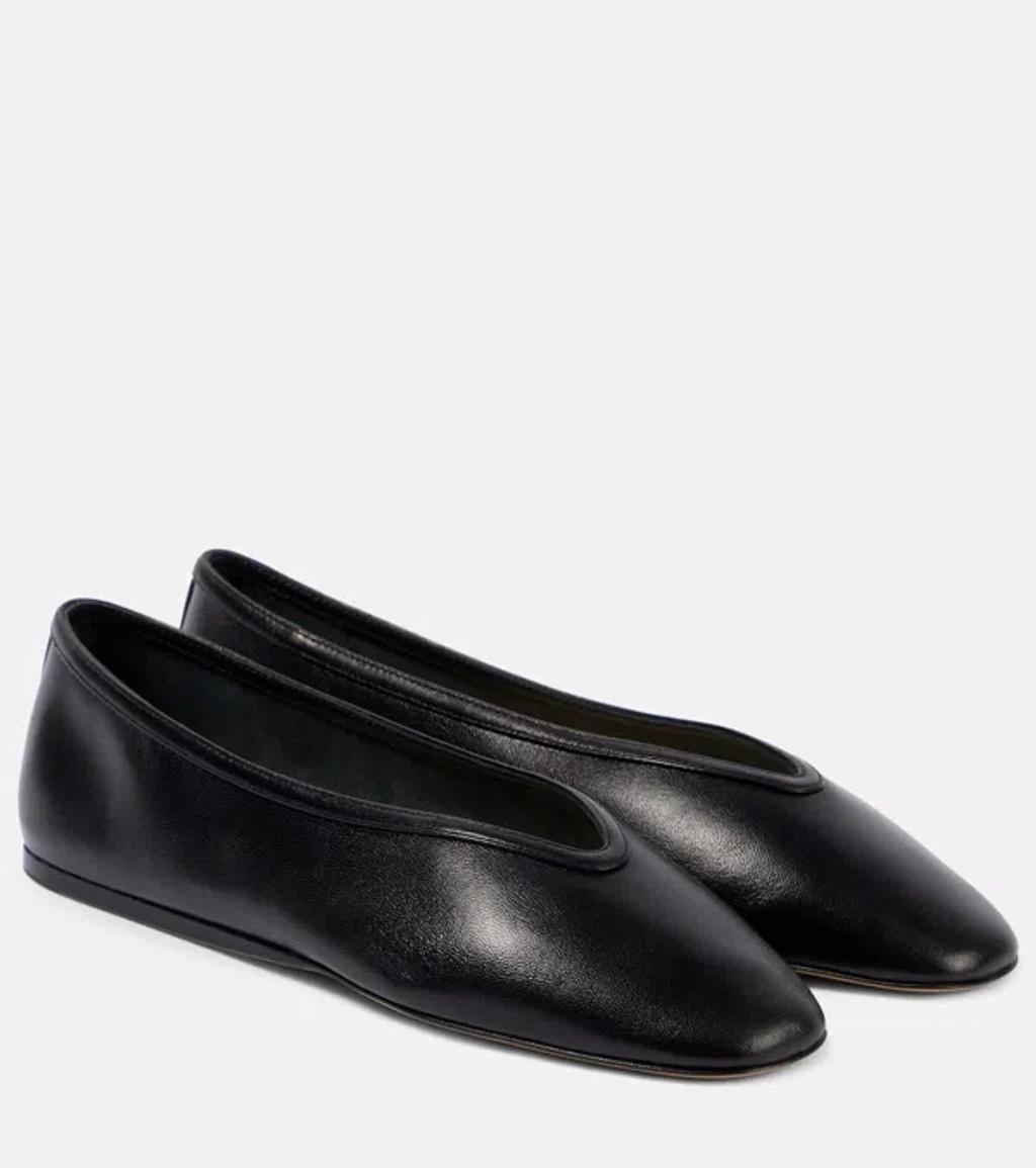 Luna Leather Ballet Flats In Black product image