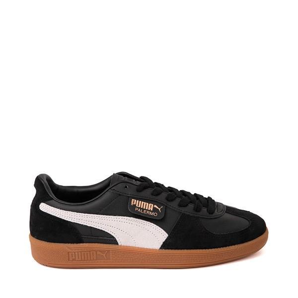 PUMA Mens PUMA Palermo Leather - Mens Shoes Black/Gum/Feather Grey Product Image