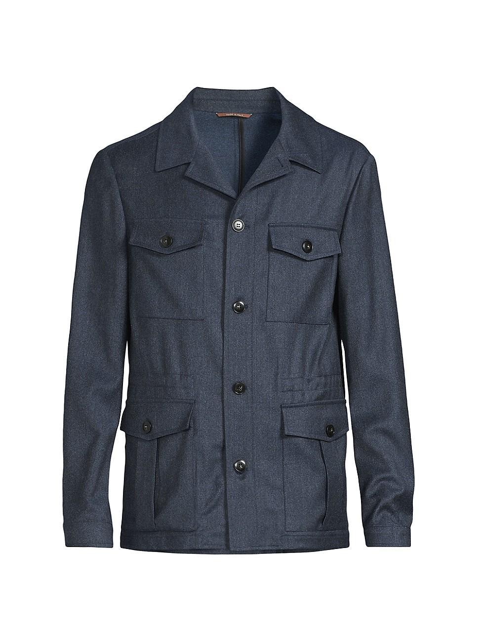 Mens Sahariana Wool Shirt Jacket Product Image