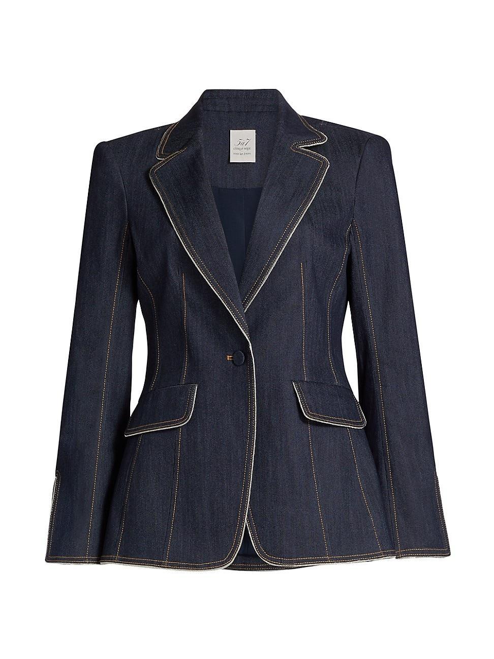 Womens Danicka Zipper Trim Blazer Product Image