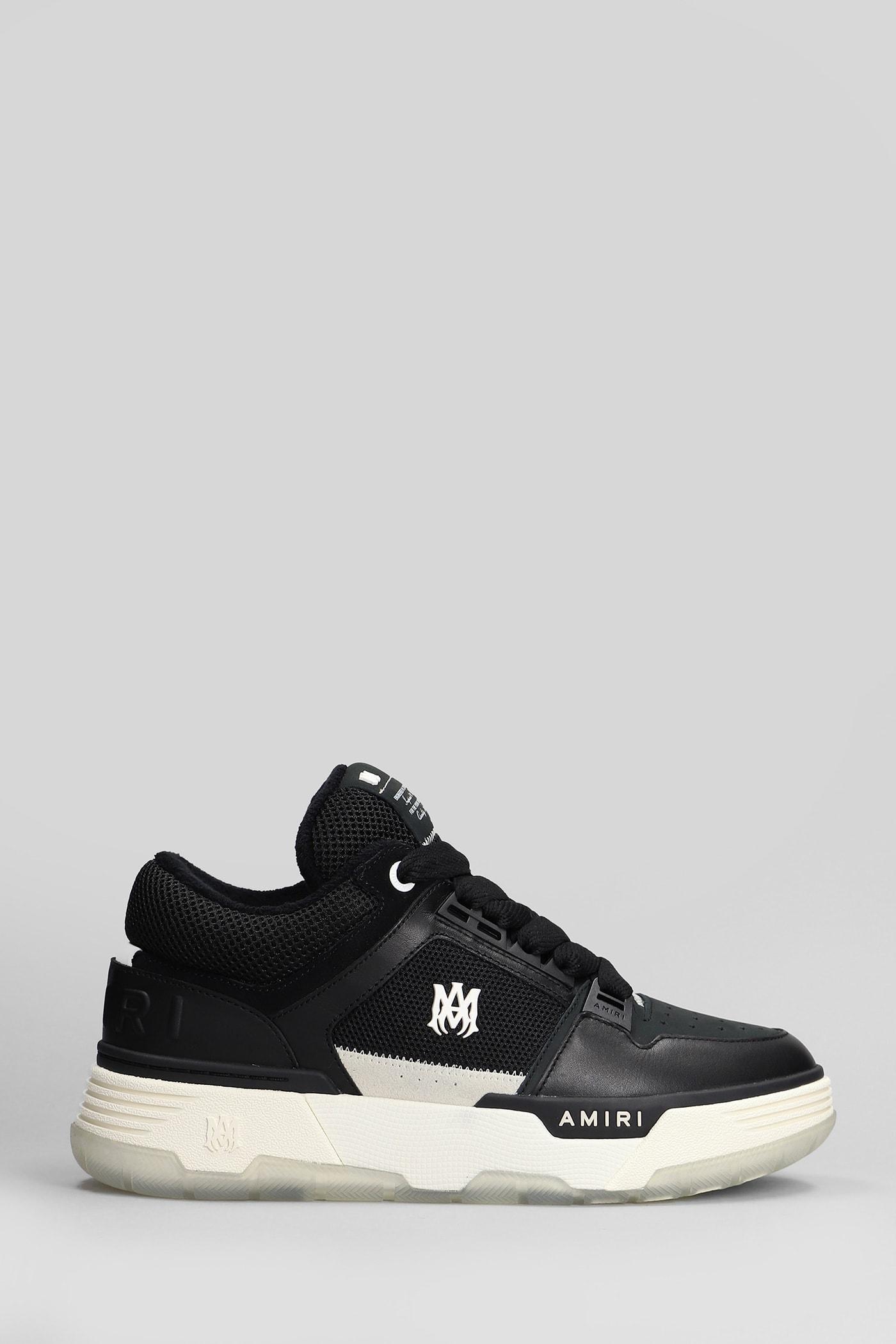 AMIRI Ma-1 Leather Low Top Sneakers In Black Black Product Image