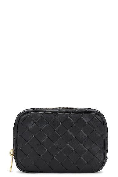 Bottega Veneta Teen Zip Pouch in Black Product Image