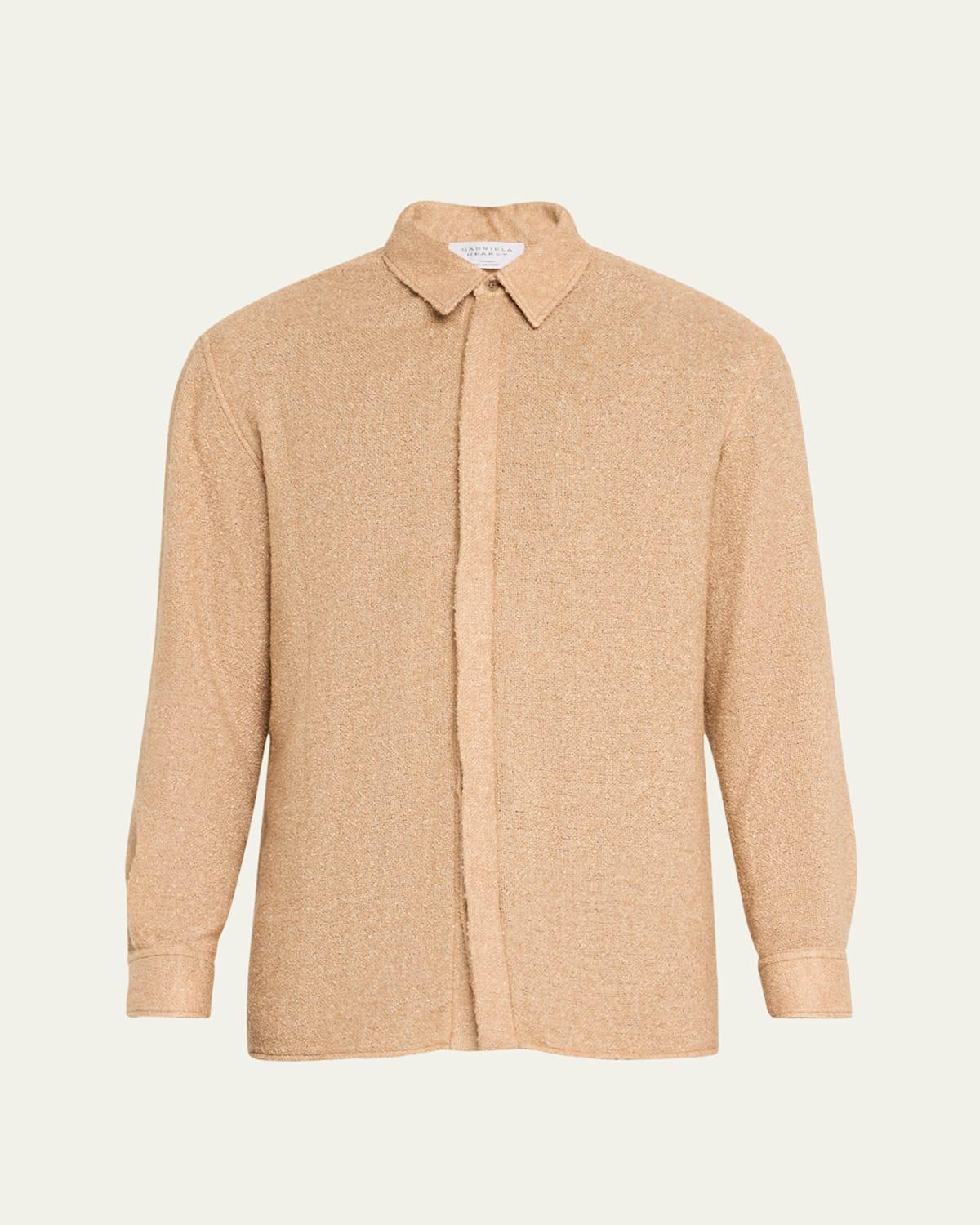 Mens Nicolas Silk-Wool Sport Shirt Product Image