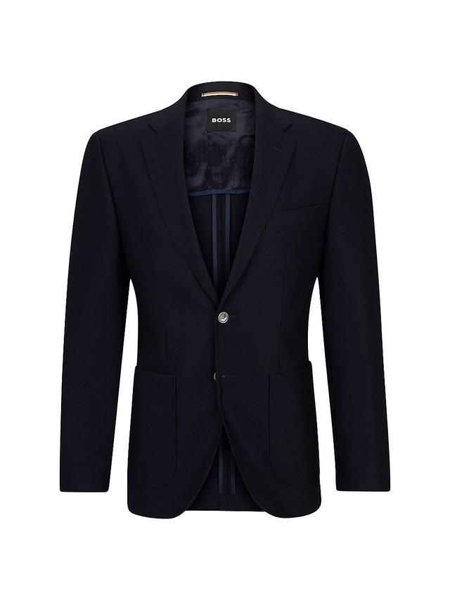 Mens Regular-Fit Jacket in Virgin Wool Product Image