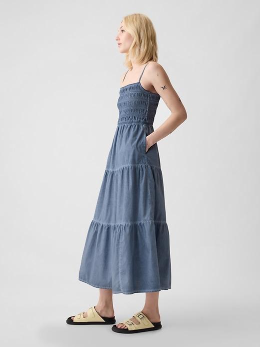 Smocked Tiered Midi Dress Product Image