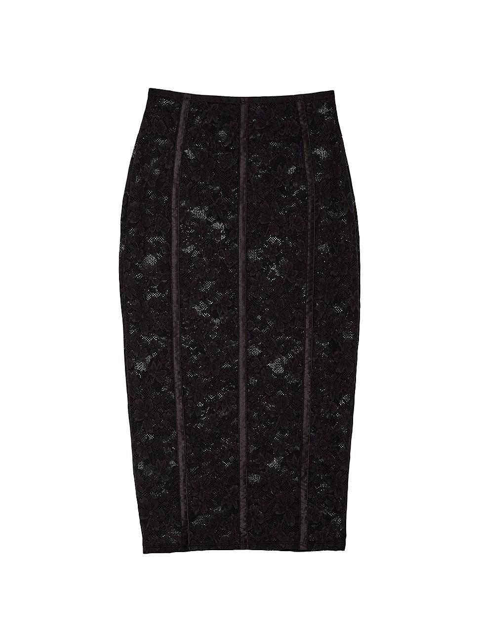 Womens Le Stretch Floral Lace Pencil Skirt Product Image