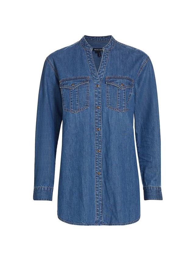 Womens Emira Long-Sleeve Denim Shirt Product Image