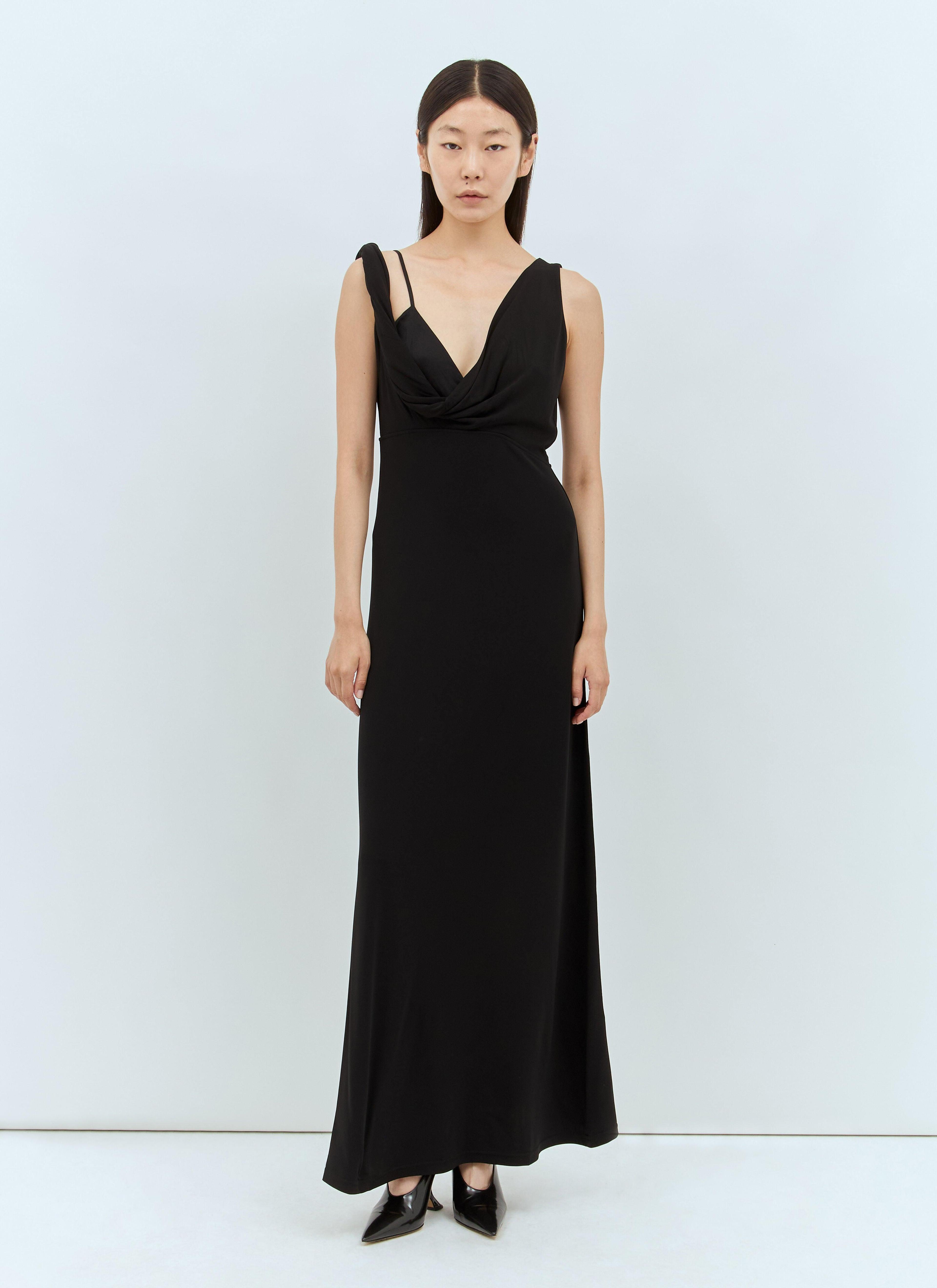 Toteme Twist Drape Dress In Black Product Image