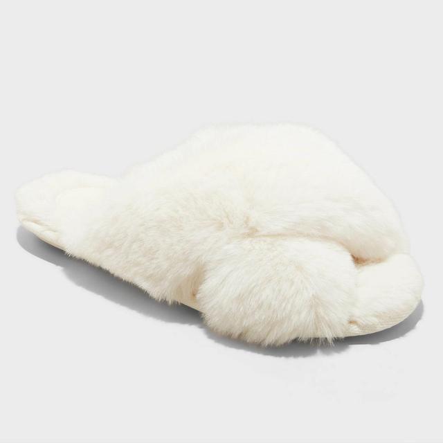 Women's Paris Crossband Slide Slippers - Auden™ Cream M Product Image