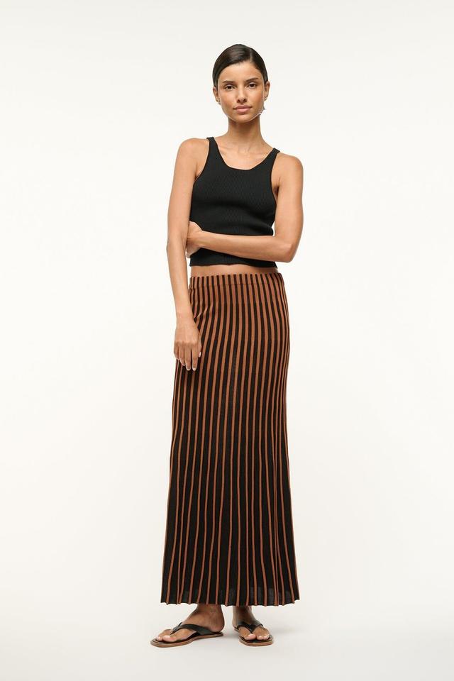 ALEIDA SKIRT | TAN BLACK Product Image