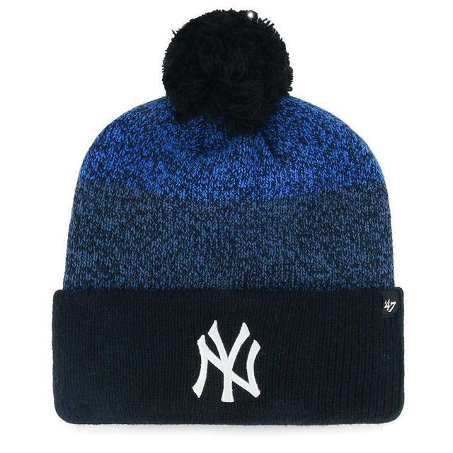 Mens 47 New York Yankees Darkfreeze Cuffed Knit Hat with Pom, Blue Product Image