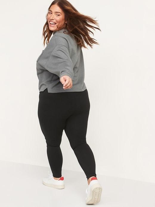 High-Waisted Jersey Ankle Leggings Product Image