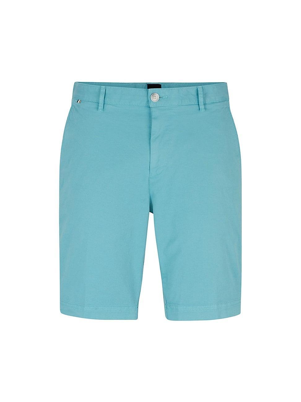 Mens Slim Fit Shorts in Stretch Cotton Twill Product Image