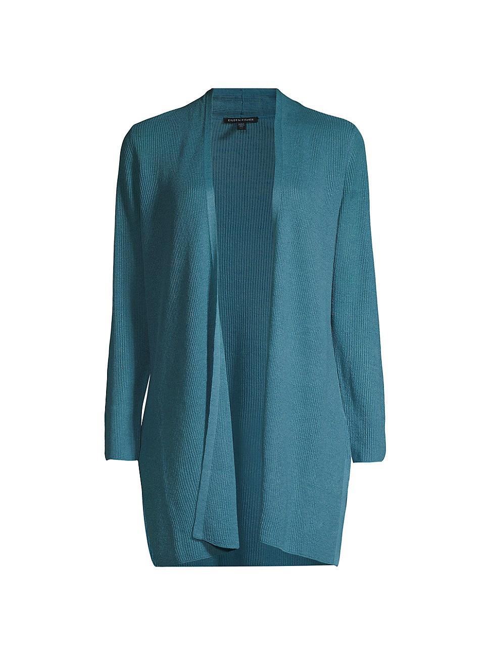 Eileen Fisher Long Organic Linen & Organic Cotton Cardigan Product Image