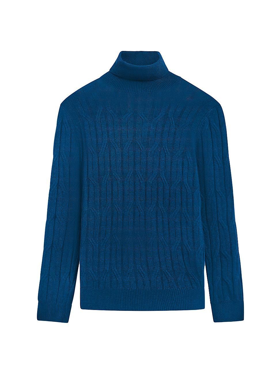 Mens Cable Turtleneck Sweater Product Image