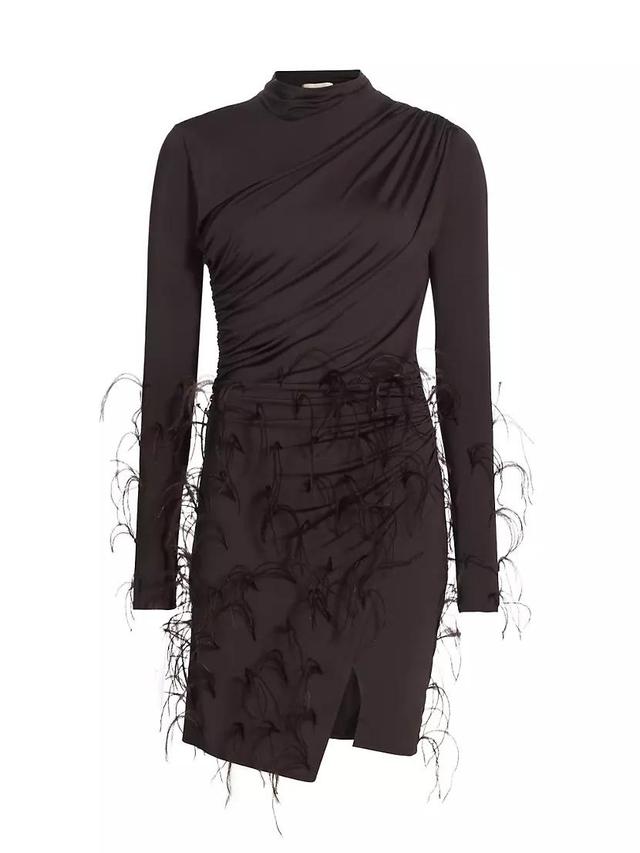 Womens Lightweight Jersey Draped Minidress Product Image