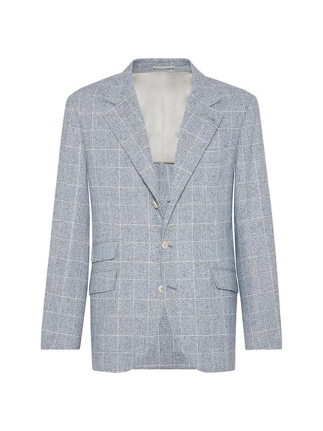 Mens Prince of Wales Deconstructed Cavallo Blazer Product Image