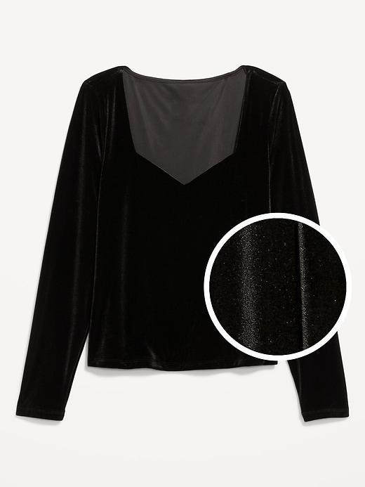 Fitted Velvet Top Product Image