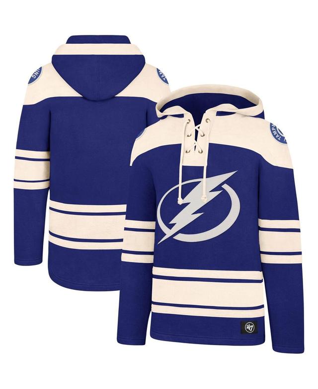 Mens 47 Brand Blue Tampa Bay Lightning Superior Lacer Pullover Hoodie - Blue Product Image