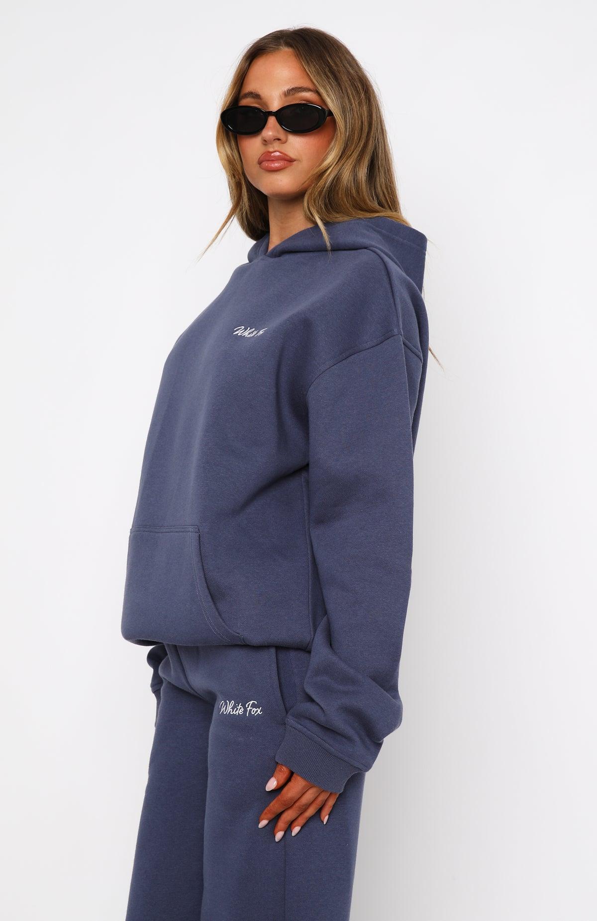 Match Your Words Oversized Hoodie Navy Product Image