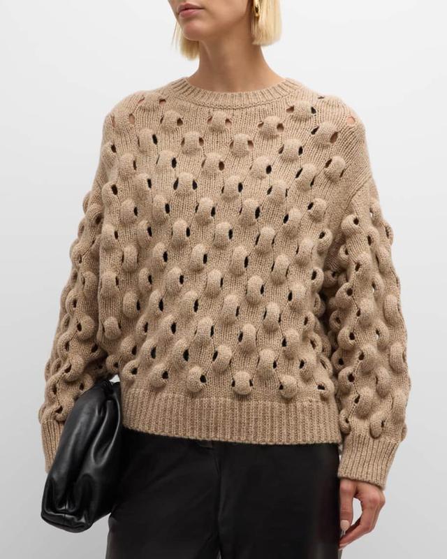 Bubble-Knit Wool-Cashmere Sweater Product Image