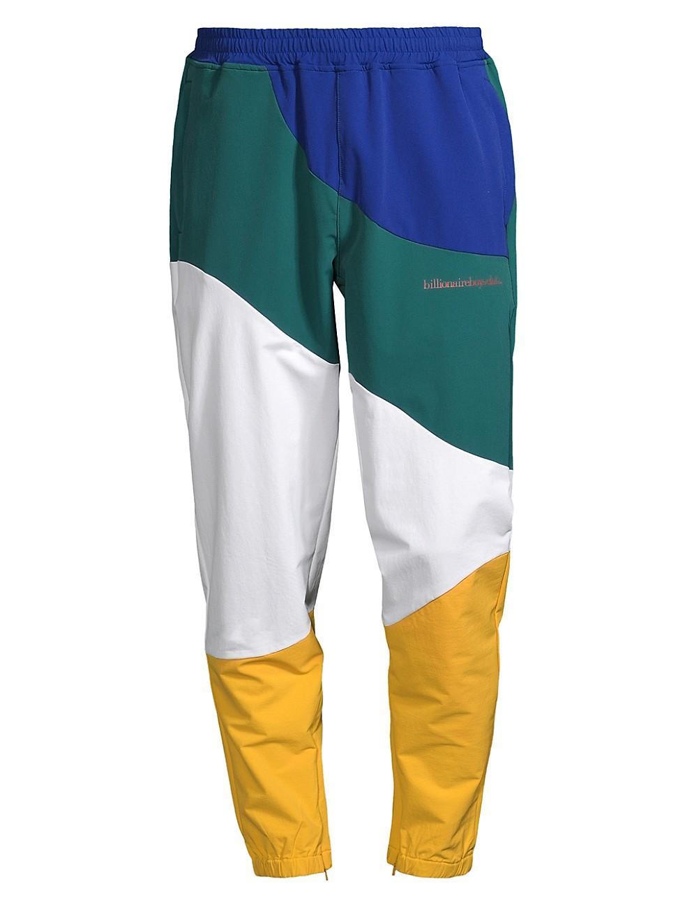 Mens Abstract Colorblocked Jogger Pants Product Image