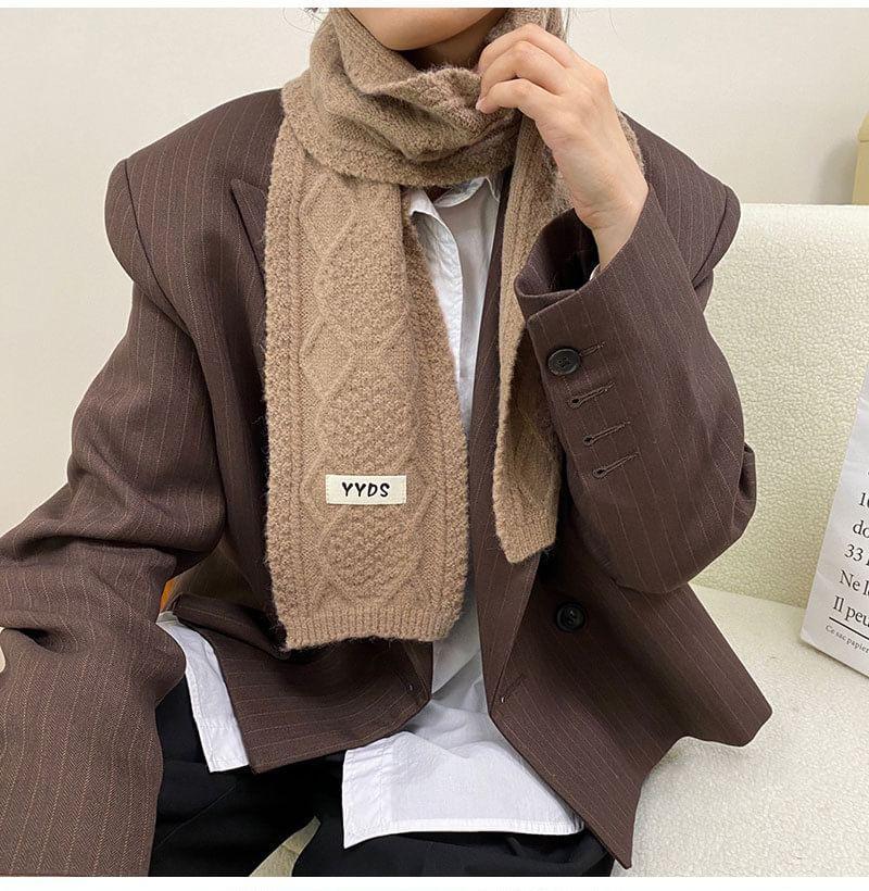 Plain Cable Knit Scarf Product Image