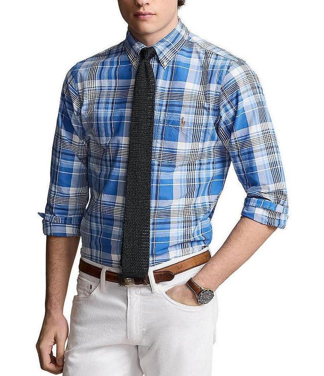 Polo Ralph Lauren Classic Fit Large Plaid Oxford Long Sleeve Woven Shirt Product Image