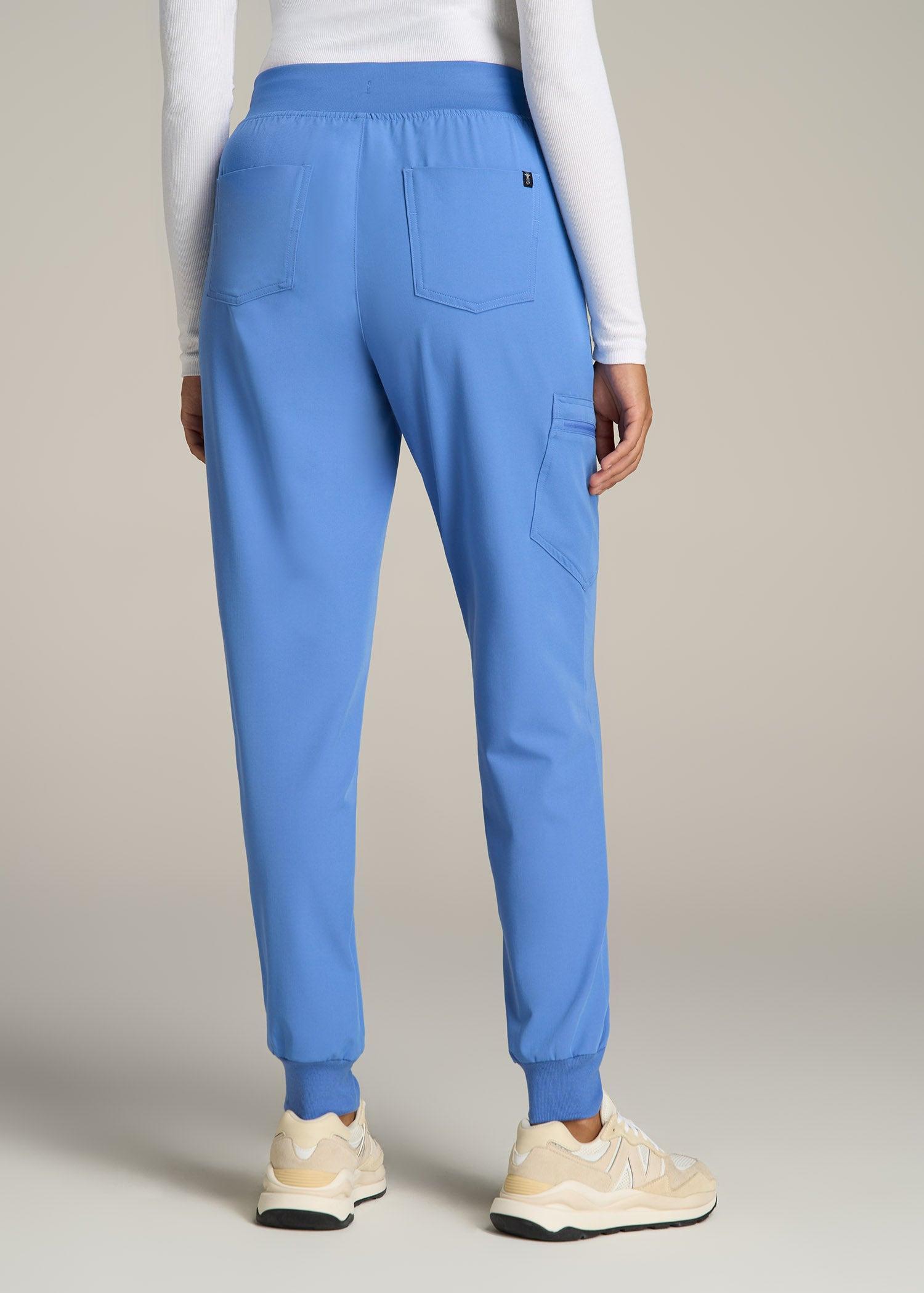 Scrub Joggers for Tall Women in Deep Sky Blue Female Product Image