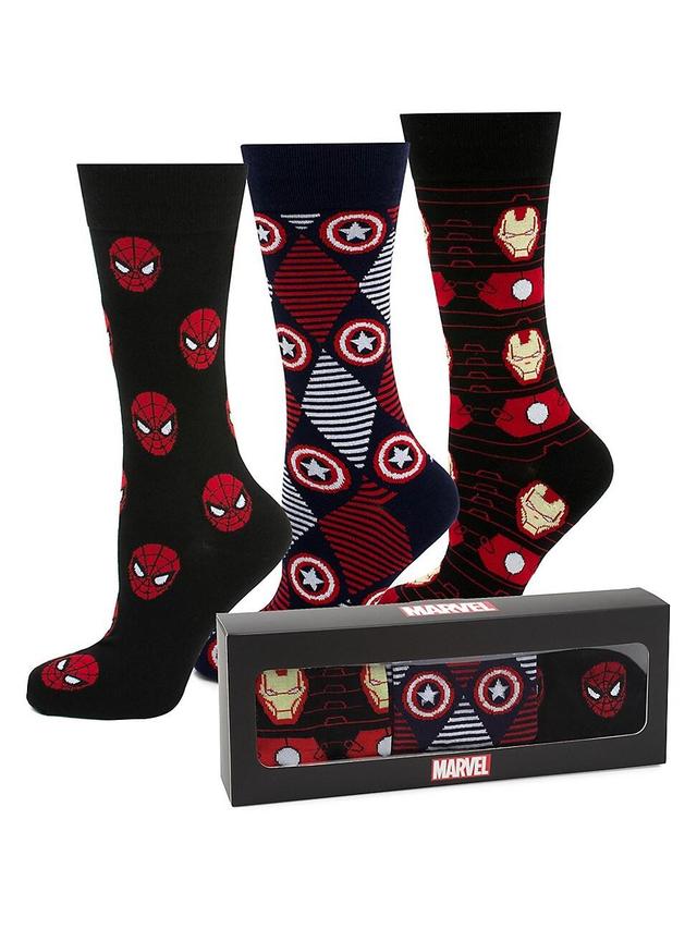 Mens 3-Pair Favorite Avengers Socks Product Image