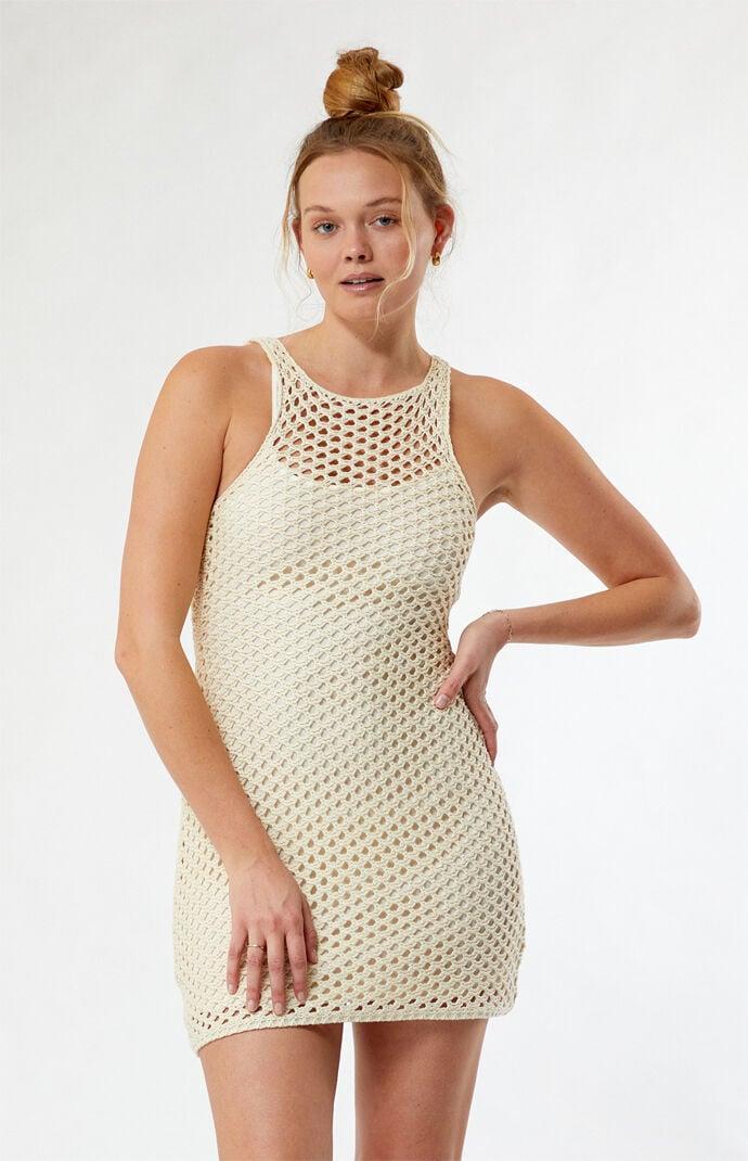 MINKPINK Women's Balmy Crochet Knit Mini Dress Product Image