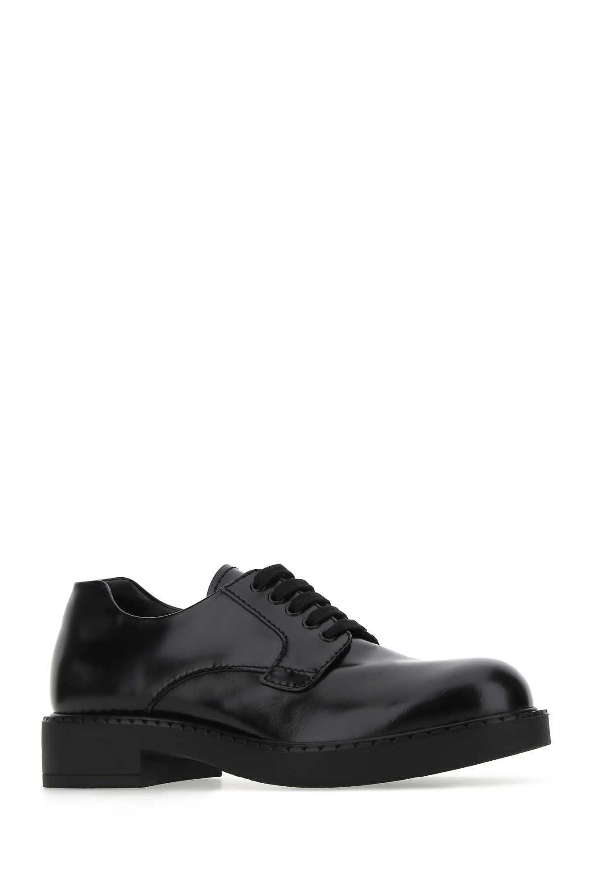 Black Leather Lace-up Shoes Product Image