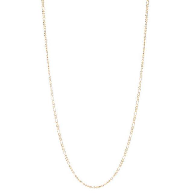 Jordan Blue 14k Gold Filled 2.9 mm Figaro Chain Necklace, Womens Product Image