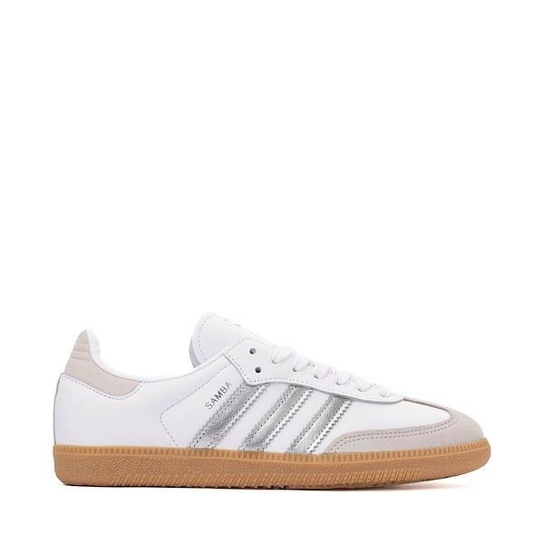 Womens adidas Samba OG Athletic Shoe Silver / Gum Product Image