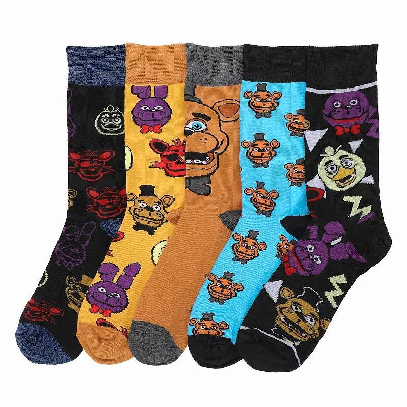 Mens 5-Pack Five Nights at Freddys Crew Socks Product Image